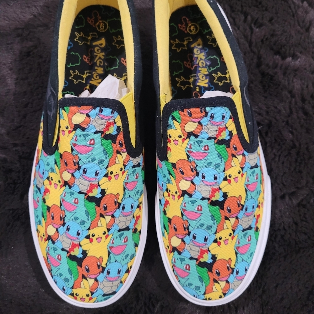 Colorful Pokémon Slip-On Shoes